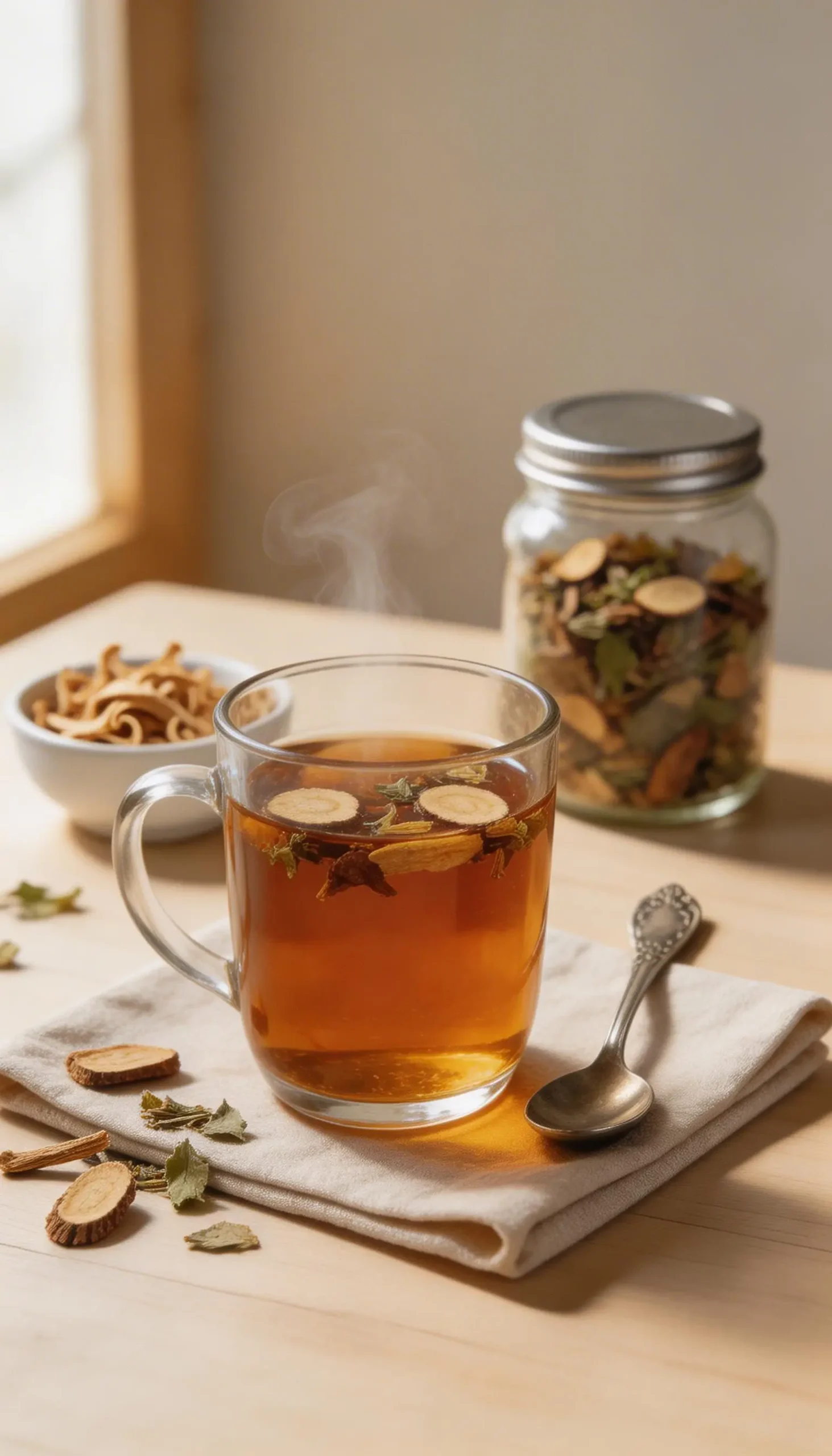 Burdock Blood Cleanse Tea plated dish