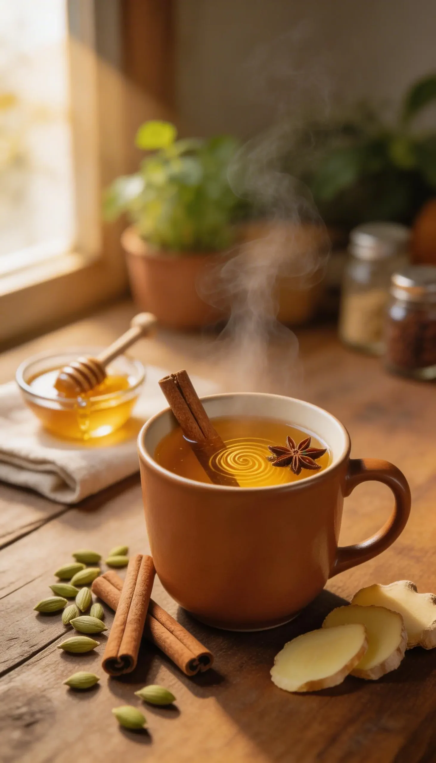 Cardamom Gut Health Tea plated dish