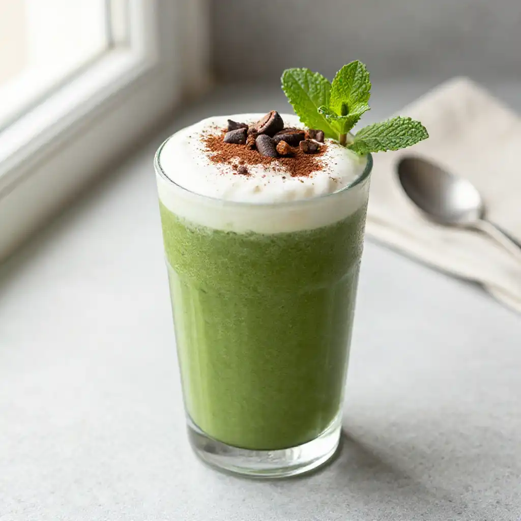 Carob Green Smoothie plated dish