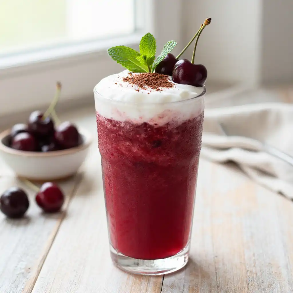 Cerise Du Climat Smoothie plated dish