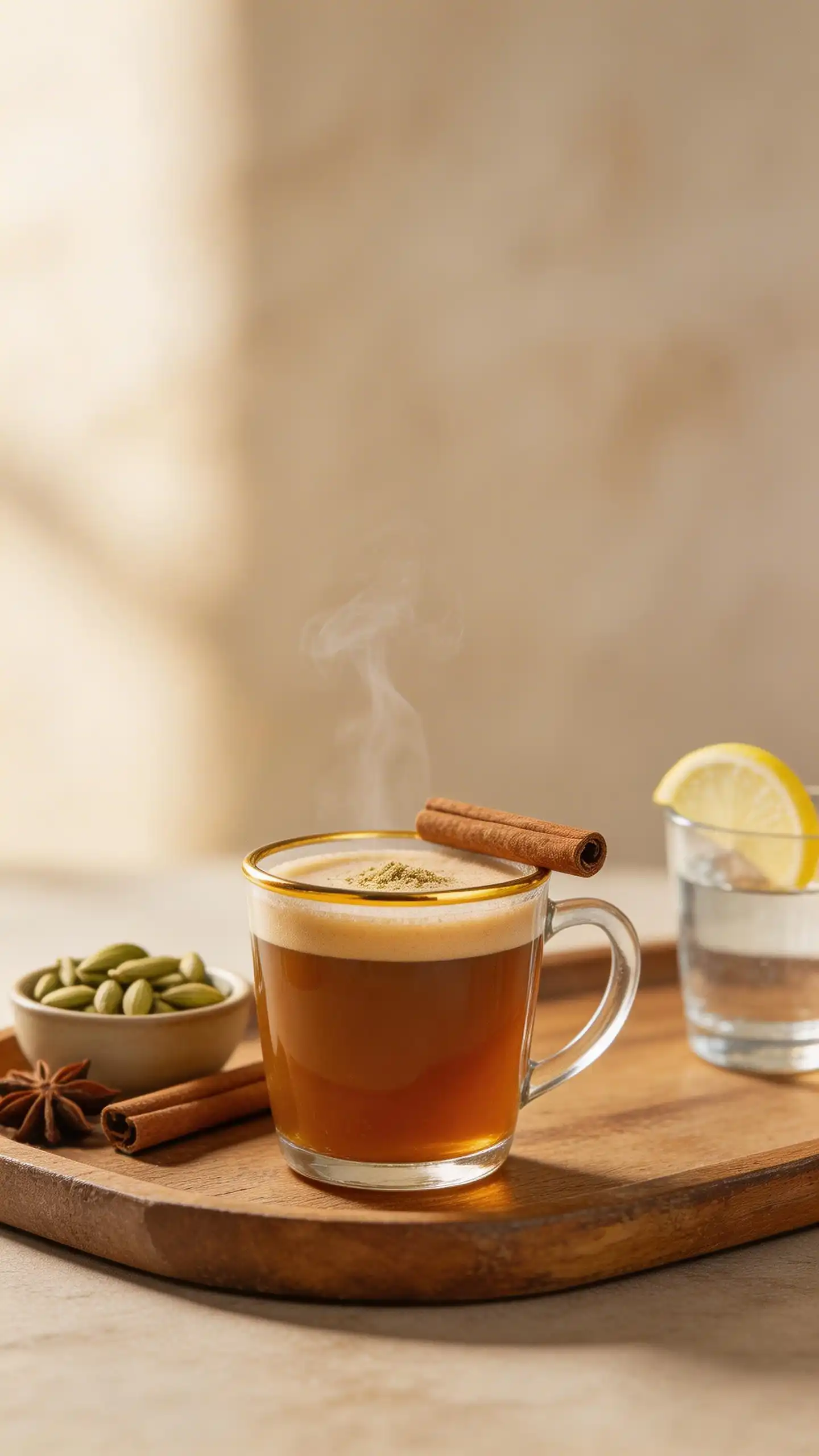 Chai Karak Qatar Tea Latte plated dish