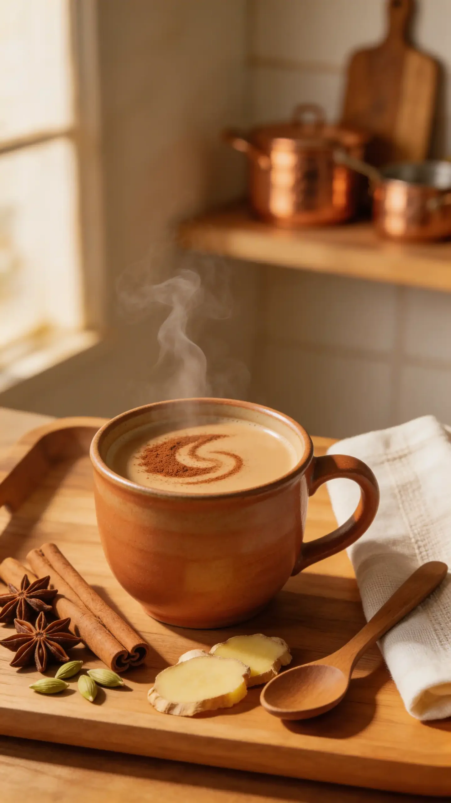 Chai Masala Spice Latte plated dish