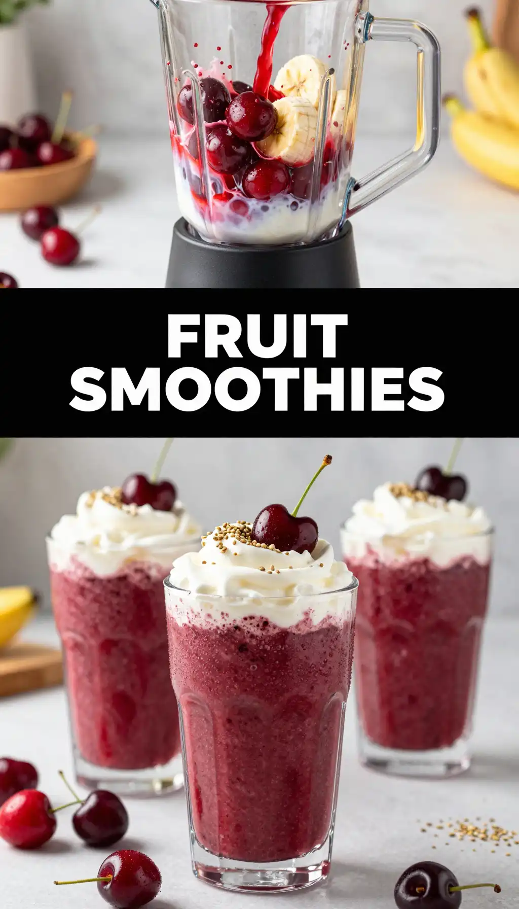 Chelan Cherry Banana Smoothie pinterest pin