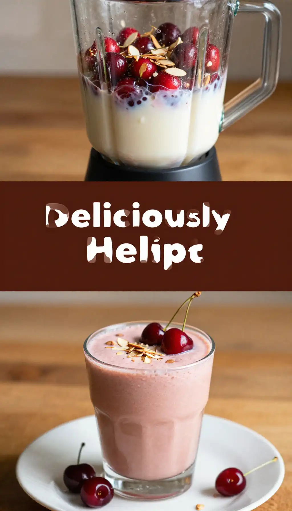 Cherry Almond Amaretto Smoothie pinterest pin