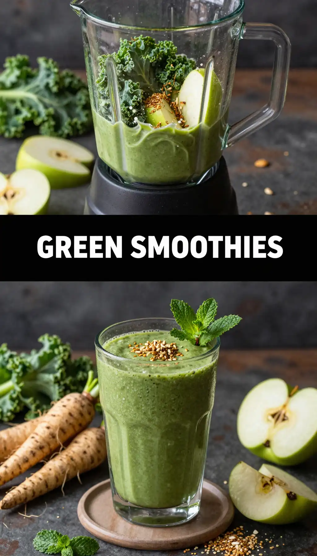 Chicory Root Green Smoothie pinterest pin