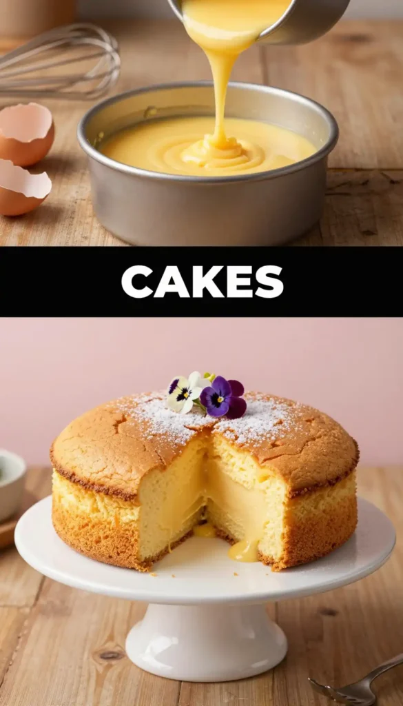 Chinese Egg Yolk Sponge Cake with Custard Filling
