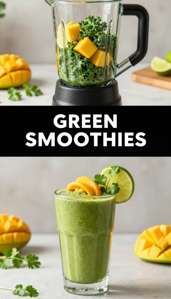 Cilantro Lime Mango Green Smoothie
