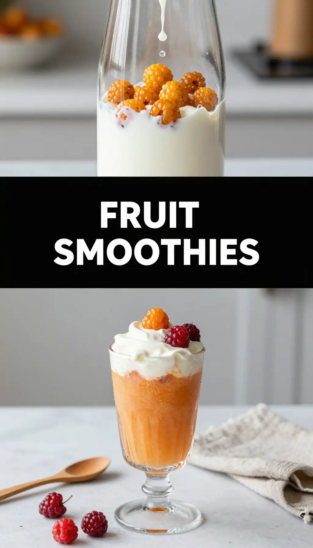 Cloudberry Cream Smoothie pinterest pin