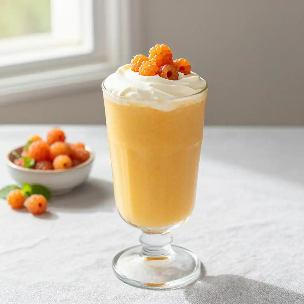 Cloudberry Cream Smoothie plated dish
