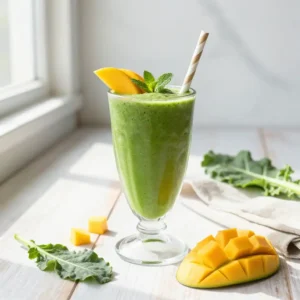 Collard Greens Mango Smoothie for Glowing Skin