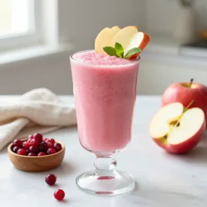 Healthy Cortland Apple Cranberry Smoothie for Weight Loss