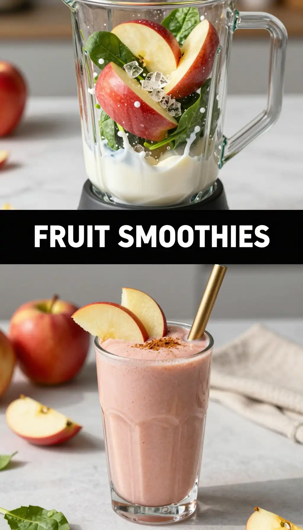 Cosmic Crisp Apple Smoothie pinterest pin
