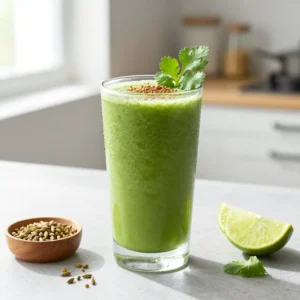 Cumin Coriander Green Smoothie for Gut Health & Metabolism