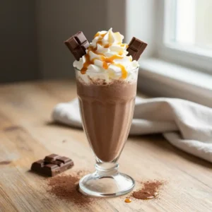 Healthy Chocolate Caramel Protein Shake for Weight Loss