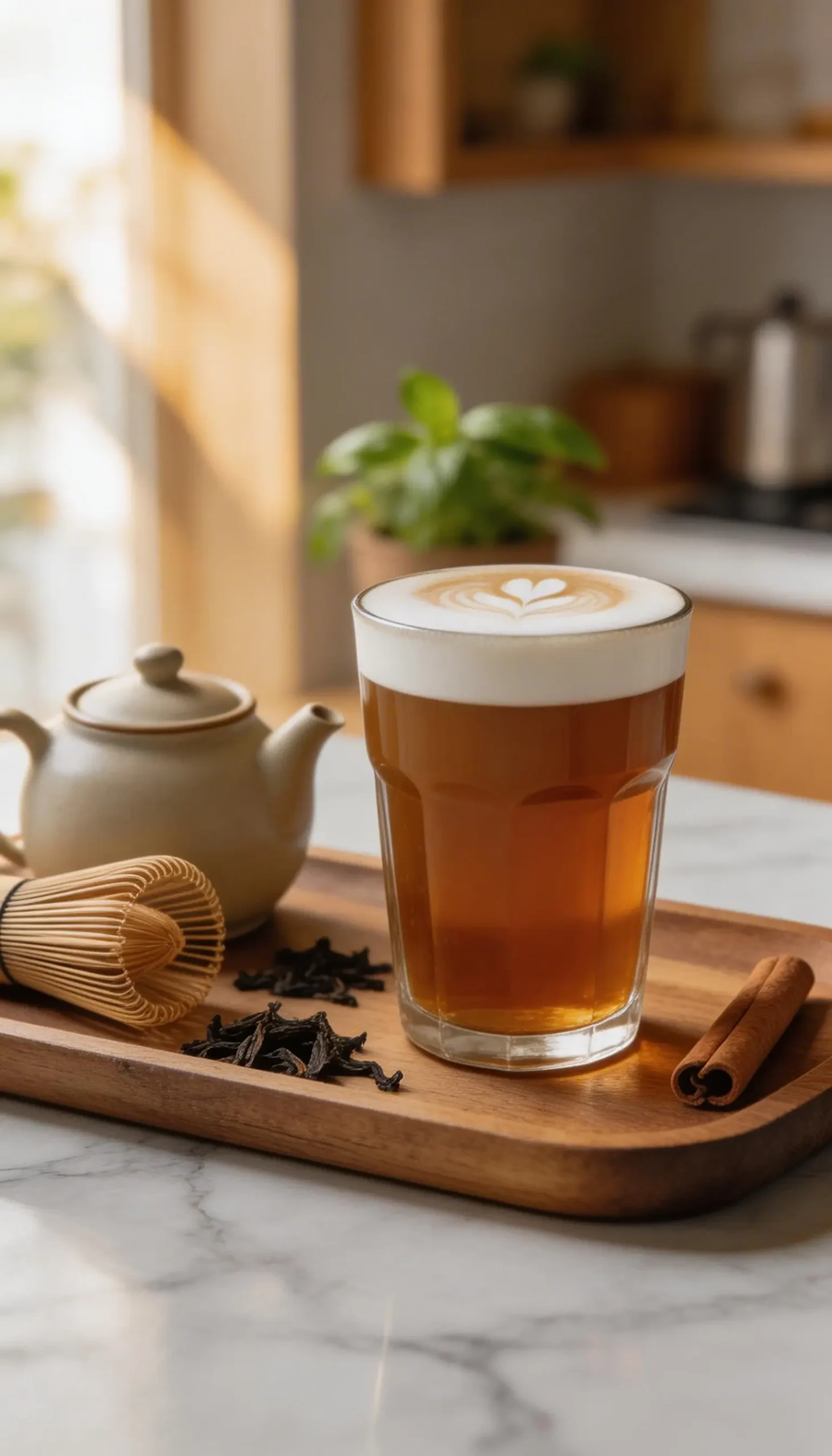 Da Hong Pao Great Red Robe Latte plated dish