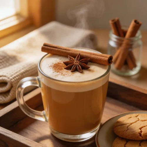 Dalchini Chai Cinnamon Latte Recipe - Indian Spiced