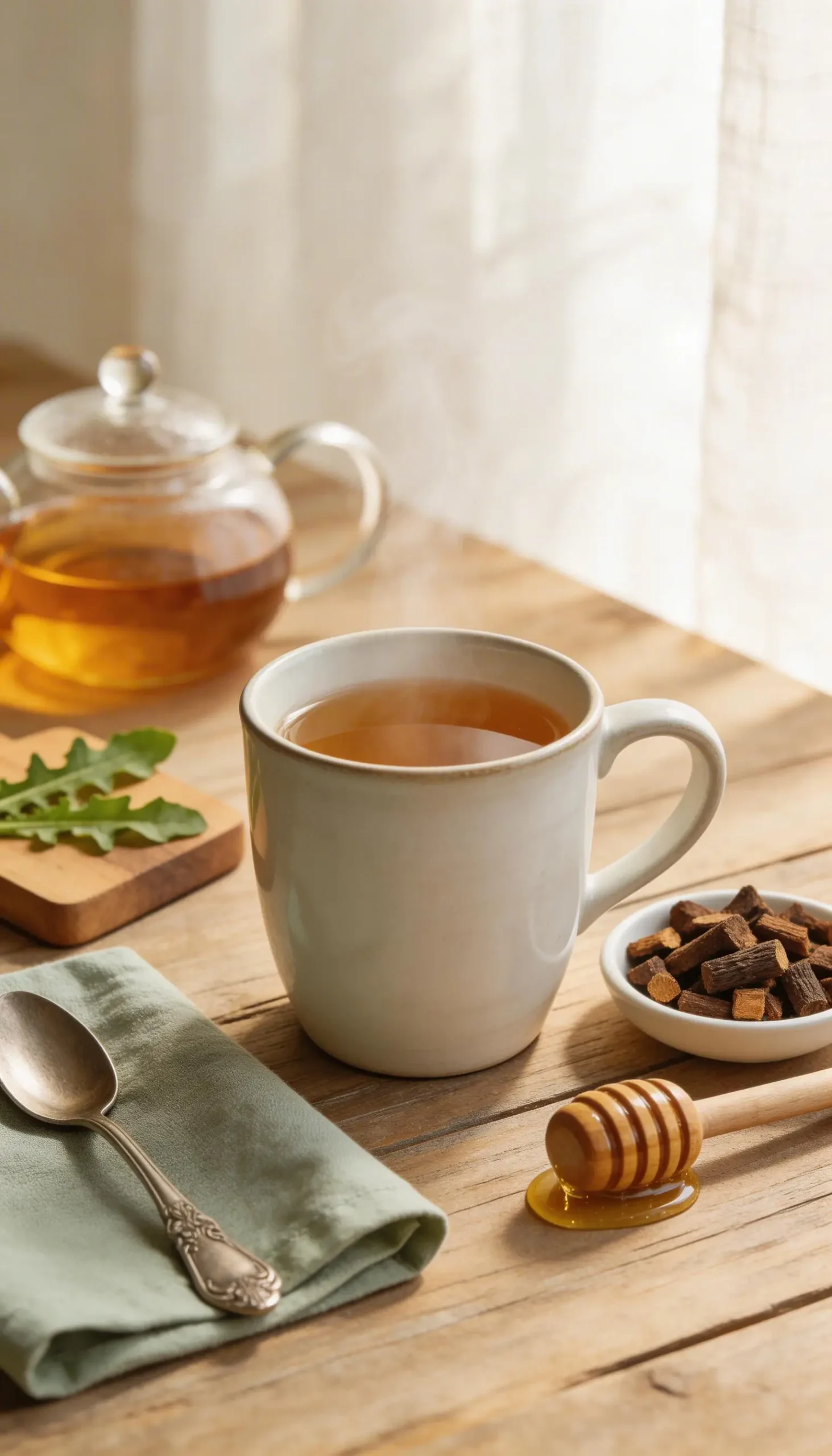 Dandelion Root Detox Tea plated dish