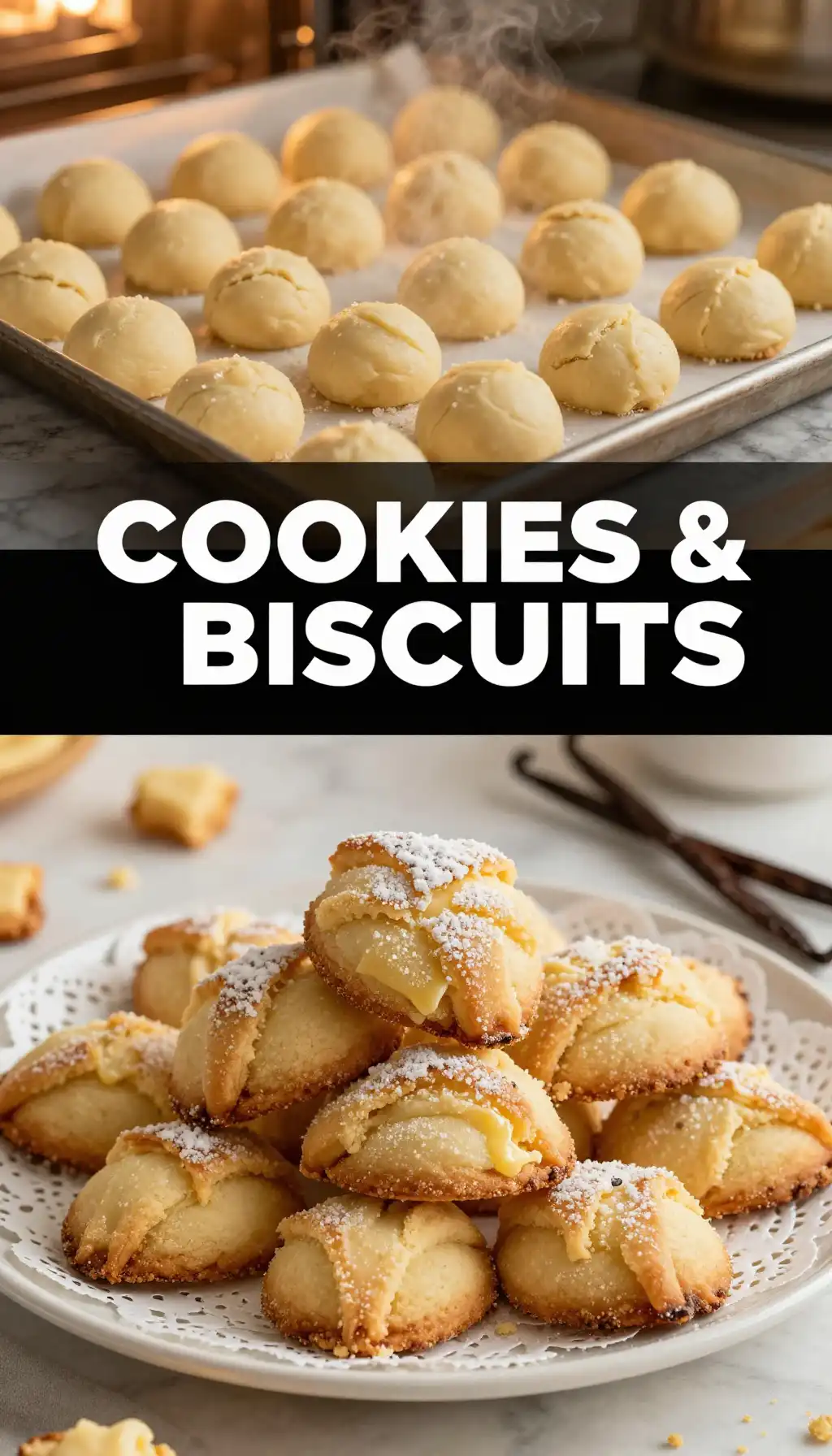 Danish Butter Cookies in Tin with Vanilla pinterest pin