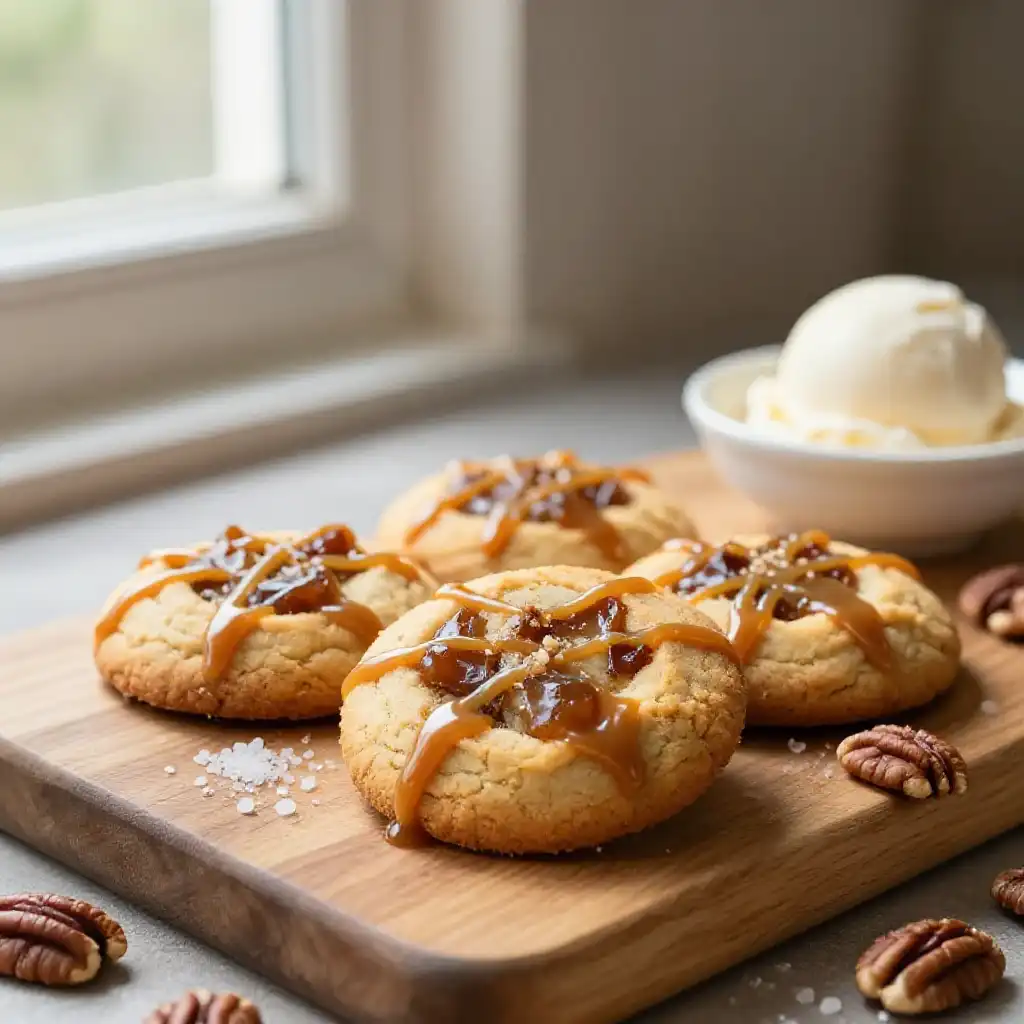Date Filled Cookies with ToFfee Drizzle plated dish
