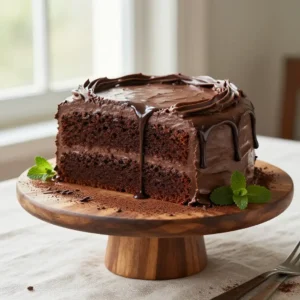 Easiest Devil's Food Cake with Triple Chocolate Frosting