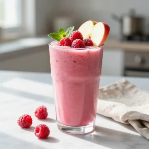 Healthy Apple Raspberry Smoothie for Weight Loss