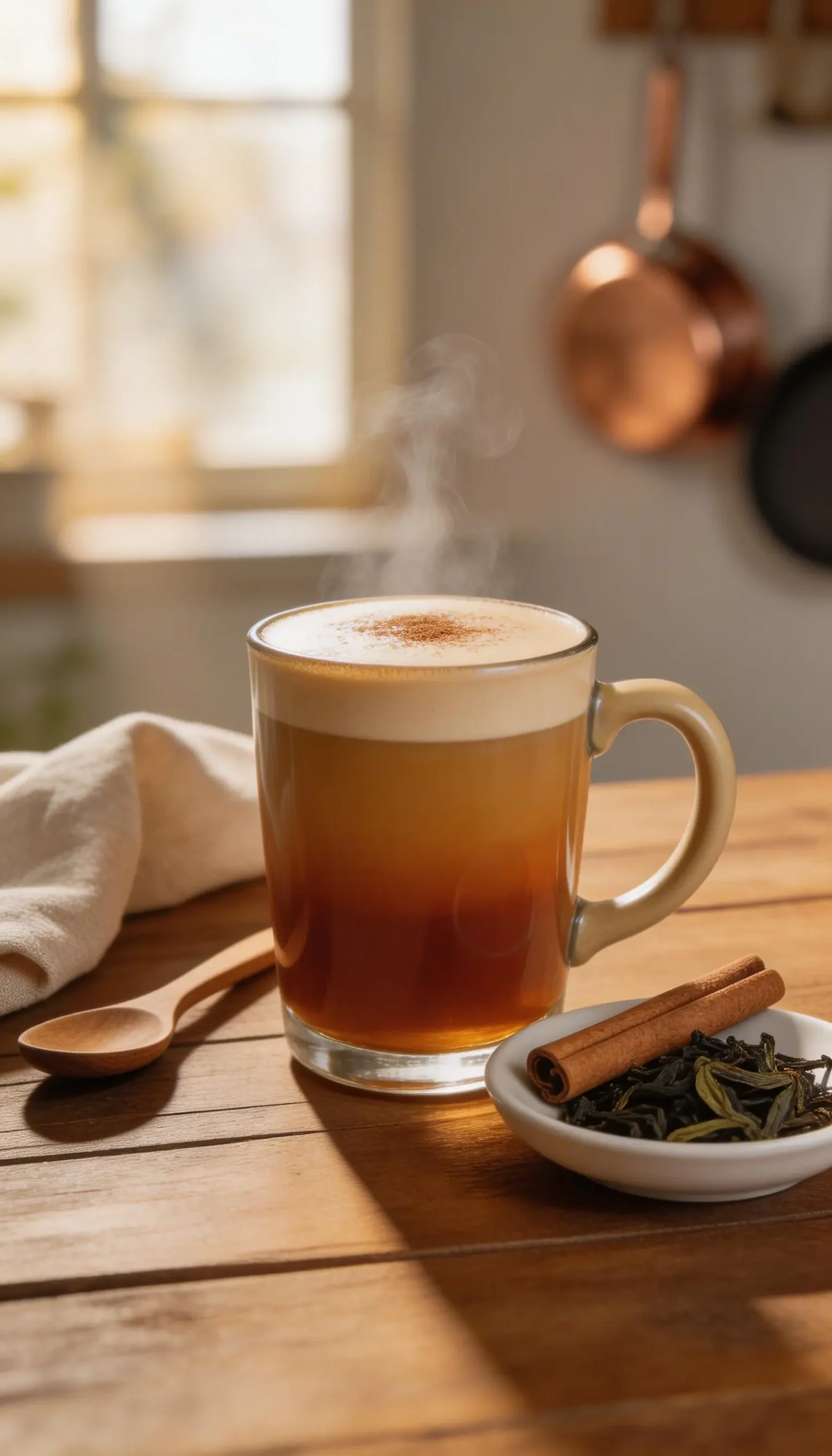 Dong Ding Oolong Latte plated dish