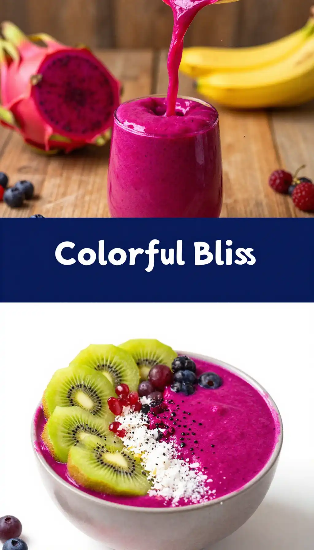Dragon Fruit Pink Pitaya Paradise Smoothie pinterest pin