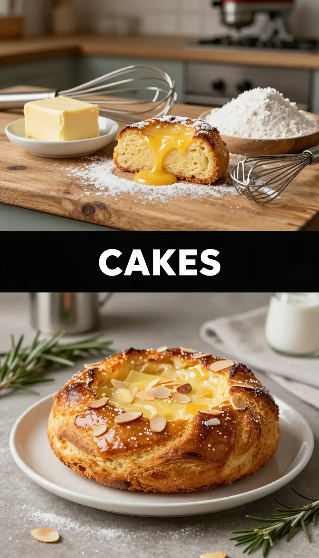 Dutch Boterkoek Butter Cake with Almond Slices pinterest pin