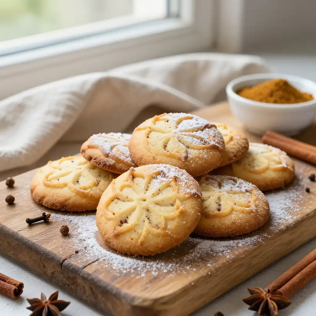 Dutch Speculaas Cookies with Spice Blend plated dish