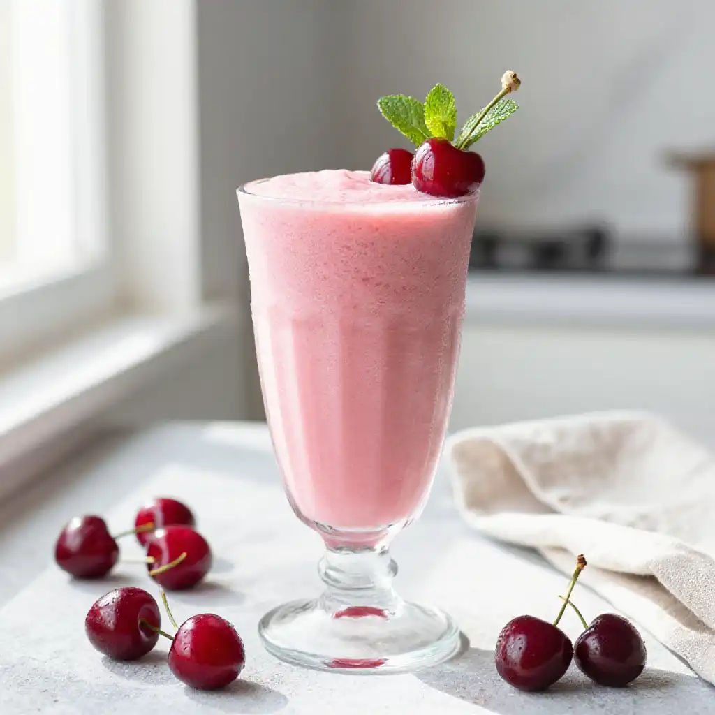 Early Robin Cherry Smoothie plated dish