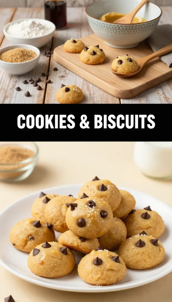 Edible Cookie Dough Bites with Chocolate Chips