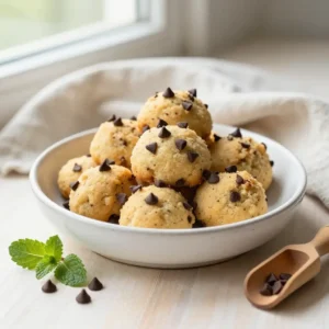 No-Bake Edible Cookie Dough Bites with Chocolate Chips