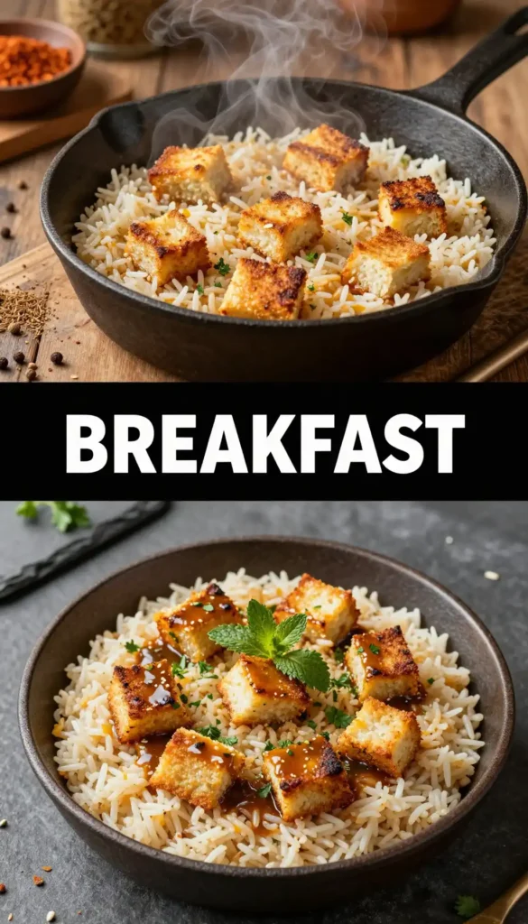 Egyptian Fatta Bread and Rice with Vinegar