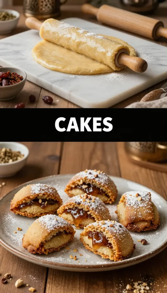 Egyptian Kahk Cookie Cake with Date Filling