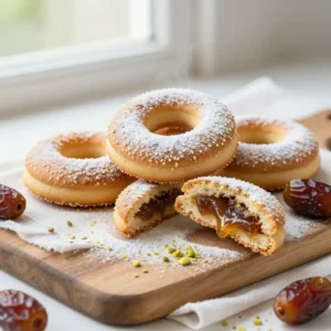 Soft & Chewy Egyptian Kahk with Date Filling Recipe