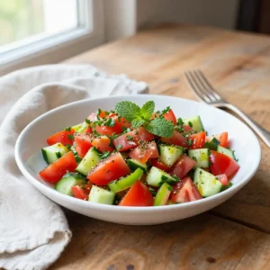 Fresh Egyptian Herb Salad with Tangy Vinaigrette