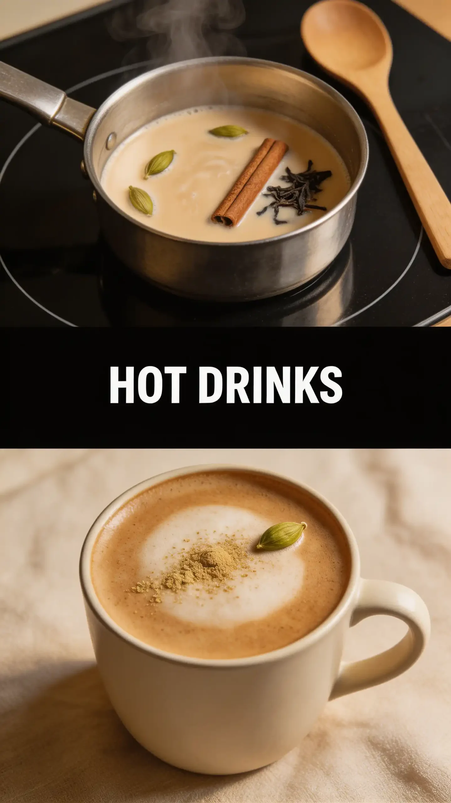 Elaichi Chai Cardamom Latte pinterest pin