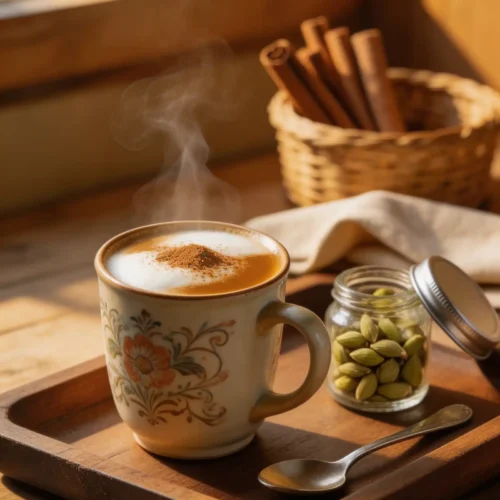 Viral One-Pan Elaichi Chai Cardamom Latte Recipe