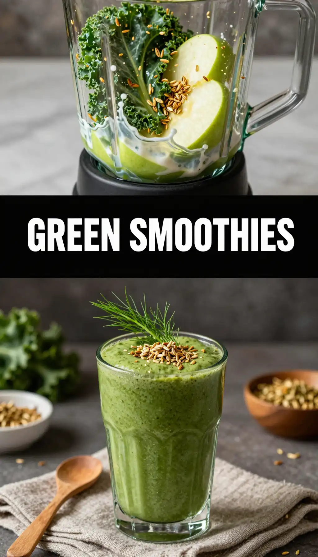 Fennel Seed Green Digestive Smoothie pinterest pin