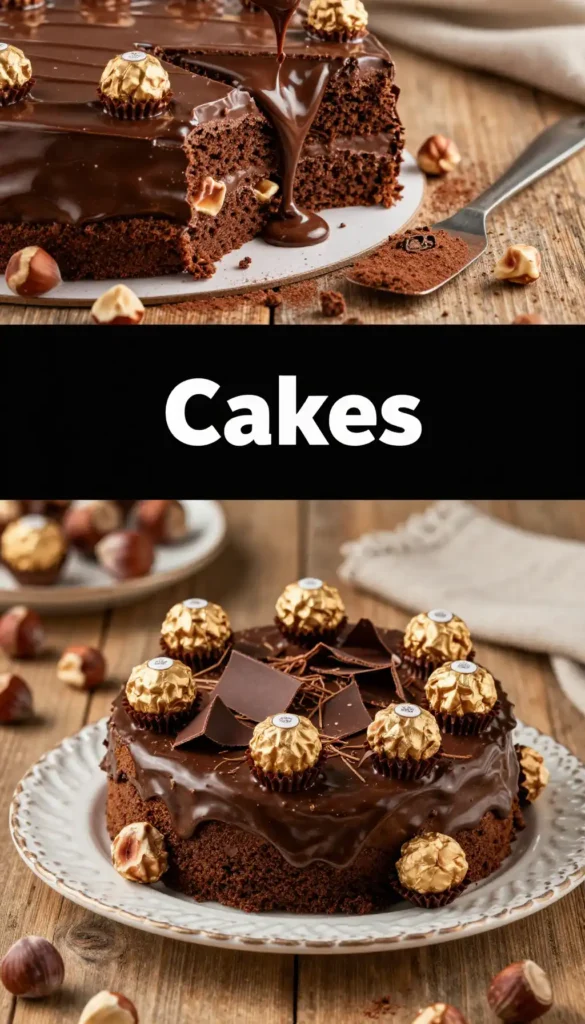 Ferrero Rocher Cake with Hazelnut Gianduja