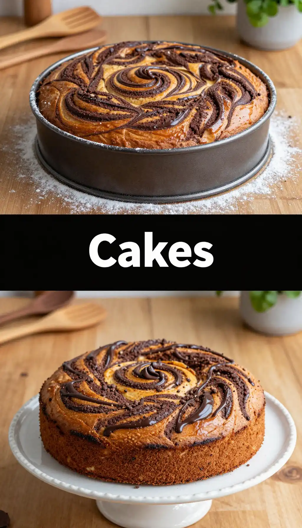 Finnish Tiikerikakku Tiger Cake with Cocoa Swirls pinterest pin