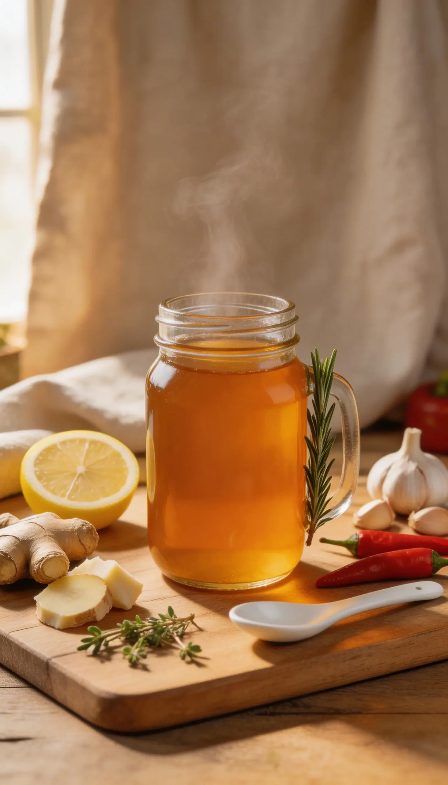 Fire Cider Health Shot plated dish