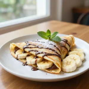 Quick French Crepes with Nutella & Banana Recipe