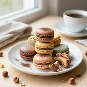 French Macarons with Chocolate Hazelnut Cream