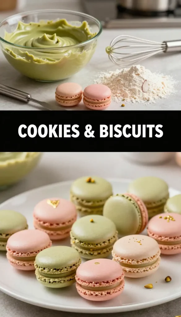 French Macarons with Pistachio Cream Filling