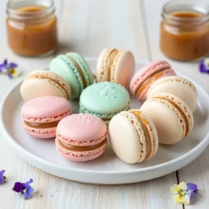 Homemade Salted Caramel Macarons Recipe (French Method)