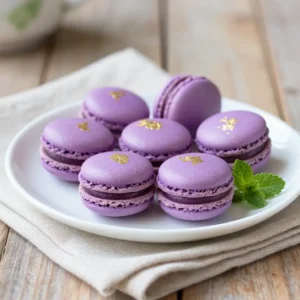 Homemade Ube Macarons with Purple Yam Filling Recipe