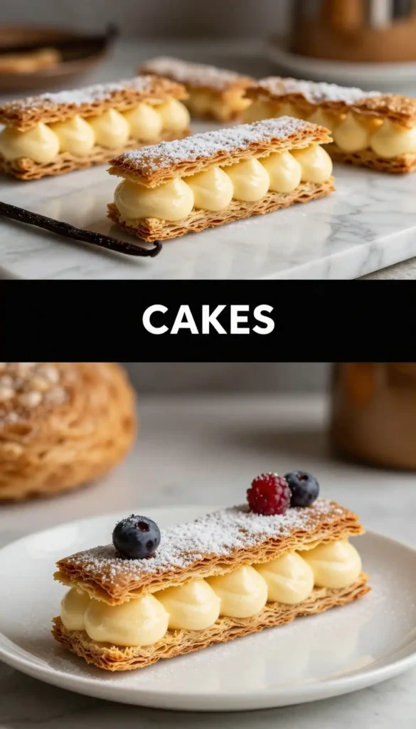 French Mille-Feuille Layer Cake with Pastry Cream