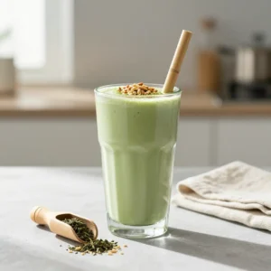 Genmaicha Brown Rice Green Smoothie for Energy Boost