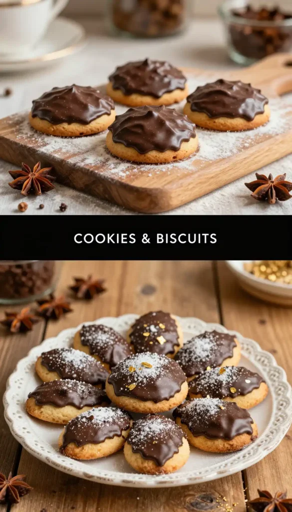 German Lebkuchen Honey Cookies with Chocolate